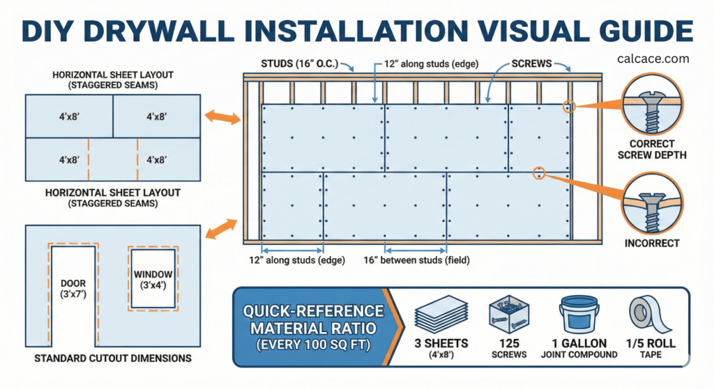 drywall sheets calculations DYI